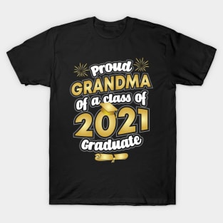 Proud Grandma of a 2021 Graduate Graduation T-Shirt